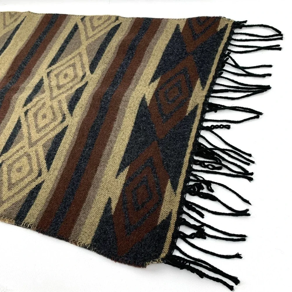 Vintage Italian designer chevron western cowboy print scarf - Picture 9 of 11